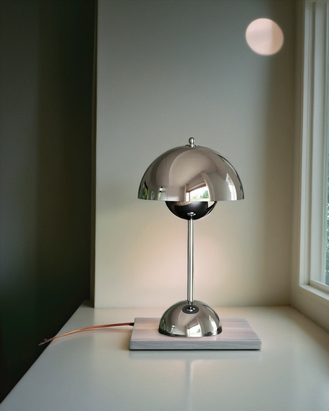 Dorsø - Chrome Mushroom Table Lamp
